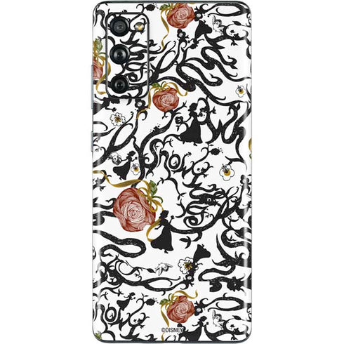 Disney Snow White Roses and Character Silhouette Galaxy S20 Fan Edition Skin