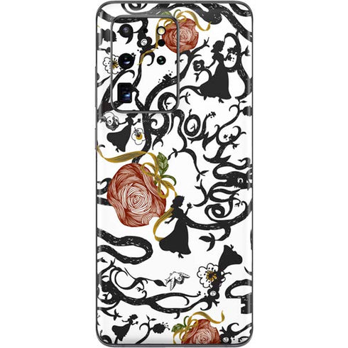 Disney Snow White Roses and Character Silhouette Galaxy S20 Ultra 5G Skin