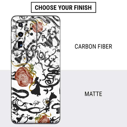 Disney Snow White Roses and Character Silhouette Galaxy S20 Ultra 5G Skin