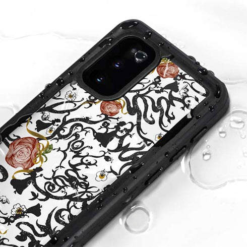 Disney Snow White Roses and Character Silhouette Galaxy S20 Waterproof Case