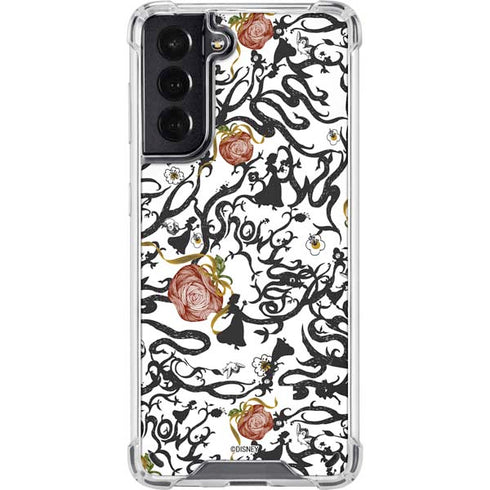 Disney Snow White Roses and Character Silhouette Galaxy S21 5G Clear Case