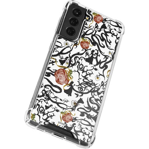 Disney Snow White Roses and Character Silhouette Galaxy S21 FE Clear Case