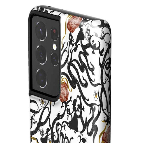 Disney Snow White Roses and Character Silhouette Galaxy S21 Ultra 5G Pro Case