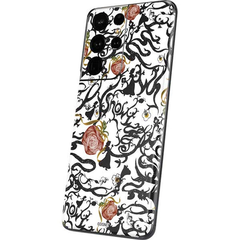 Disney Snow White Roses and Character Silhouette Galaxy S21 Ultra 5G Skin