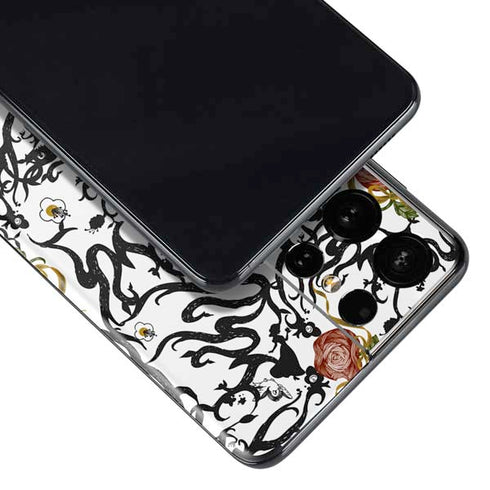 Disney Snow White Roses and Character Silhouette Galaxy S21 Ultra 5G Skin