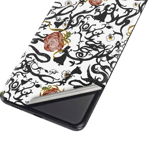Disney Snow White Roses and Character Silhouette Galaxy S21 Ultra 5G Skin