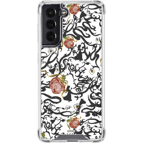 Disney Snow White Roses and Character Silhouette Galaxy S22 Clear Case