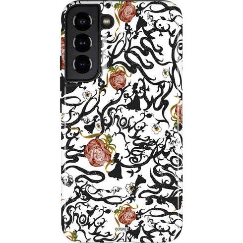 Disney Snow White Roses and Character Silhouette Galaxy S22 Plus Pro Case