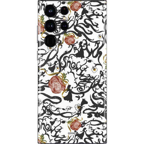Disney Snow White Roses and Character Silhouette Galaxy S22 Ultra Skin
