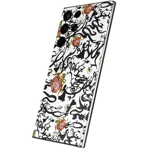 Disney Snow White Roses and Character Silhouette Galaxy S22 Ultra Skin