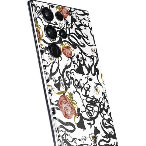 Disney Snow White Roses and Character Silhouette Galaxy S22 Ultra Skin