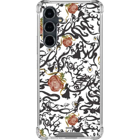Disney Snow White Roses and Character Silhouette Galaxy S23 FE Clear Case
