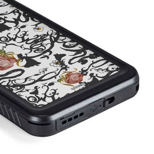Disney Snow White Roses and Character Silhouette Galaxy S23 Plus Waterproof Case