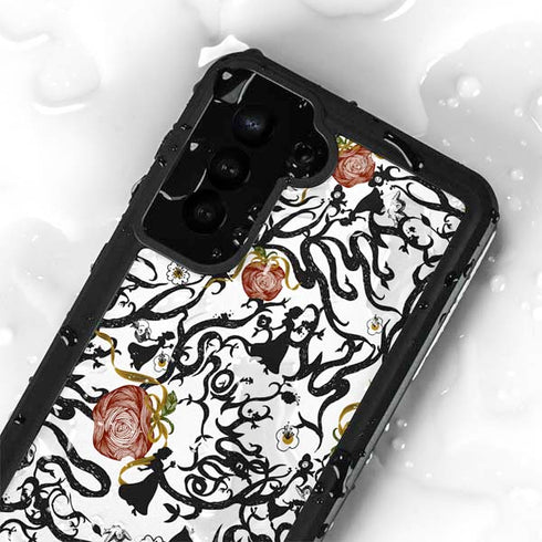 Disney Snow White Roses and Character Silhouette Galaxy S23 Plus Waterproof Case
