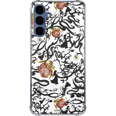 Disney Snow White Roses and Character Silhouette Galaxy S24 Clear Case