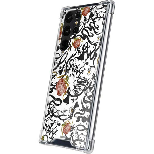 Disney Snow White Roses and Character Silhouette Galaxy S24 Ultra Clear Case