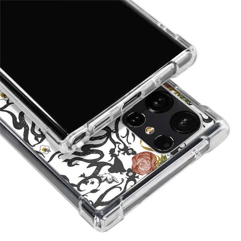 Disney Snow White Roses and Character Silhouette Galaxy S24 Ultra Clear Case