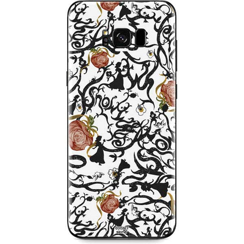 Disney Snow White Roses and Character Silhouette Galaxy S8 Skin