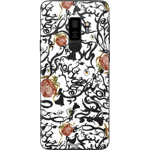 Disney Snow White Roses and Character Silhouette Galaxy S9 Plus Skin