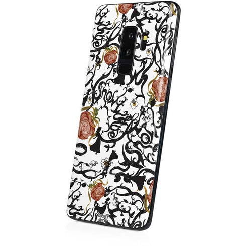Disney Snow White Roses and Character Silhouette Galaxy S9 Plus Skin