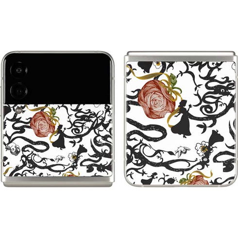 Disney Snow White Roses and Character Silhouette Galaxy Z Flip3 5G Skin