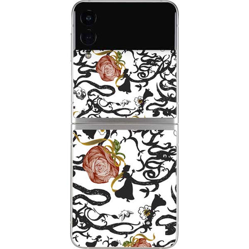 Disney Snow White Roses and Character Silhouette Galaxy Z Flip3 5G Skin