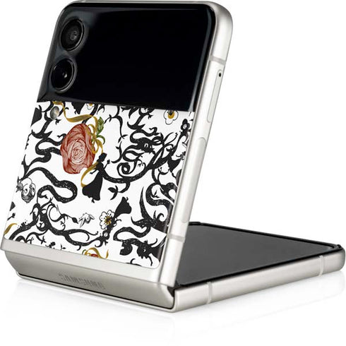 Disney Snow White Roses and Character Silhouette Galaxy Z Flip3 5G Skin