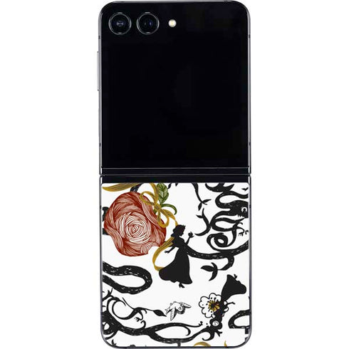 Disney Snow White Roses and Character Silhouette Galaxy Z Flip5 5G Skin