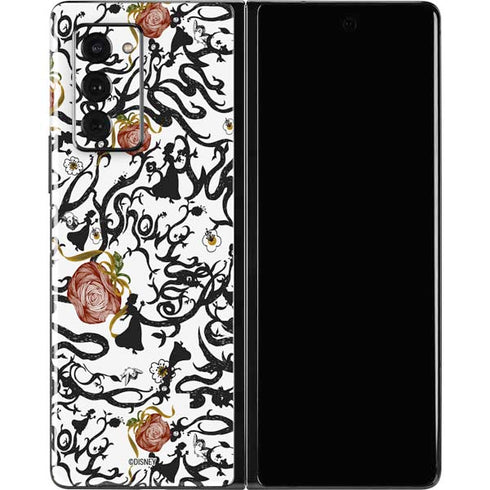 Disney Snow White Roses and Character Silhouette Galaxy Z Fold2 5G Skin