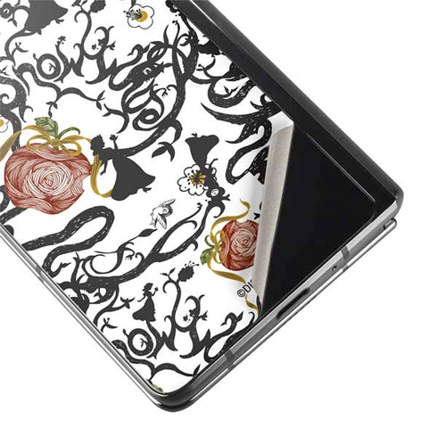Disney Snow White Roses and Character Silhouette Galaxy Z Fold2 5G Skin