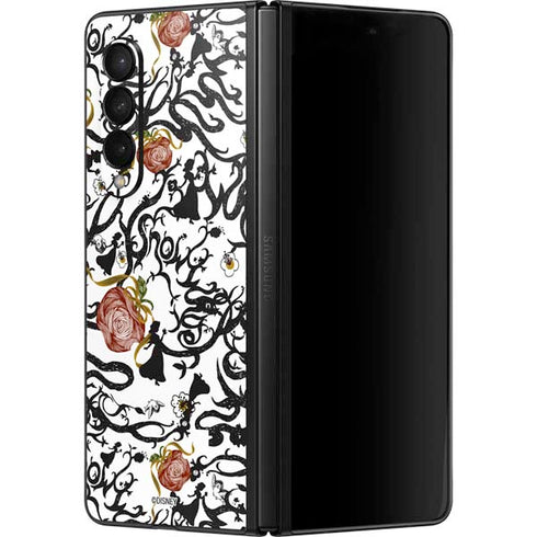 Disney Snow White Roses and Character Silhouette Galaxy Z Fold3 5G Skin