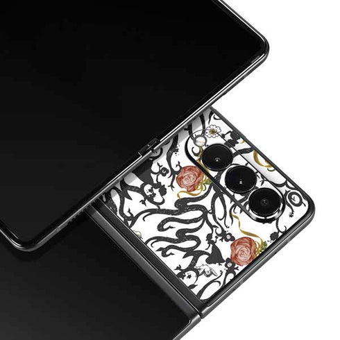 Disney Snow White Roses and Character Silhouette Galaxy Z Fold3 5G Skin