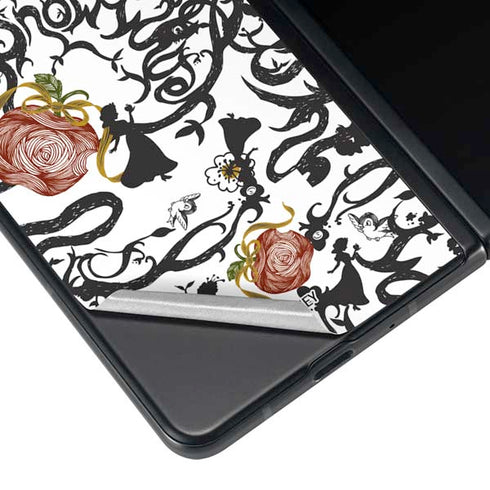 Disney Snow White Roses and Character Silhouette Galaxy Z Fold4 5G Skin