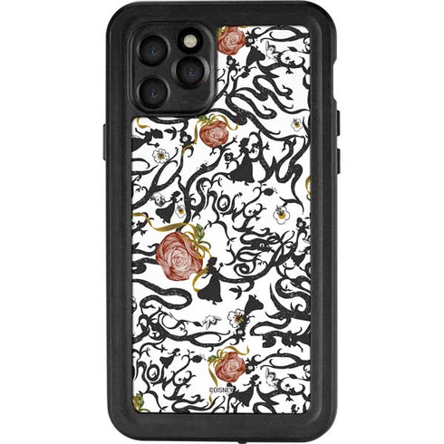 Disney Snow White Roses and Character Silhouette iPhone 11 Pro Waterproof Case