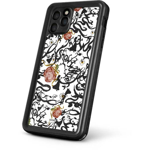 Disney Snow White Roses and Character Silhouette iPhone 11 Pro Waterproof Case
