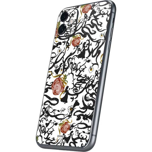 Disney Snow White Roses and Character Silhouette iPhone 11 Skin