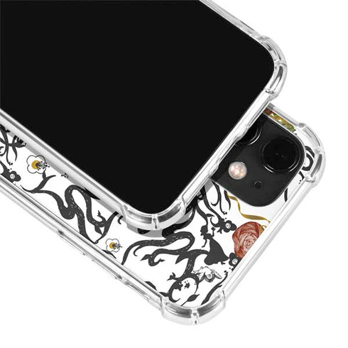 Disney Snow White Roses and Character Silhouette iPhone 12 Clear Case