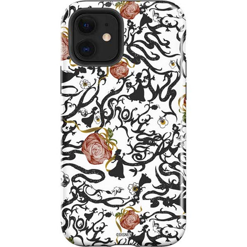 Disney Snow White Roses and Character Silhouette iPhone 12 Impact Case