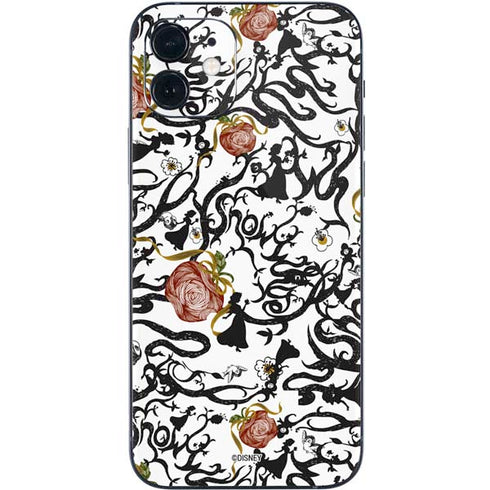 Disney Snow White Roses and Character Silhouette iPhone 12 Mini Skin