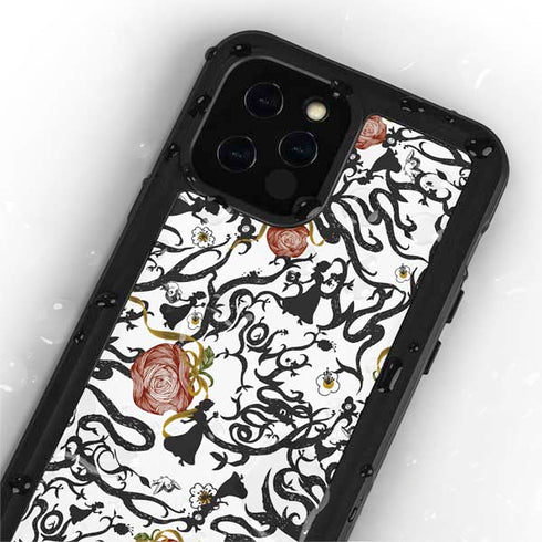 Disney Snow White Roses and Character Silhouette iPhone 12 Pro Waterproof Case