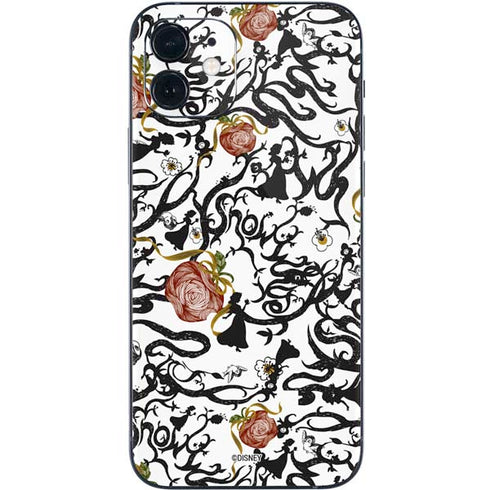 Disney Snow White Roses and Character Silhouette iPhone 12 Skin