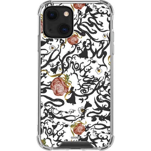 Disney Snow White Roses and Character Silhouette iPhone 13 Clear Case