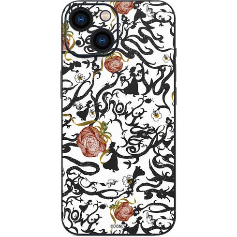 Disney Snow White Roses and Character Silhouette iPhone 13 Mini Skin
