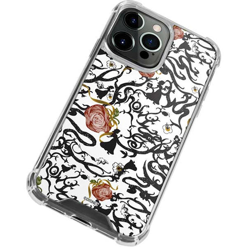 Disney Snow White Roses and Character Silhouette iPhone 13 Pro Clear Case