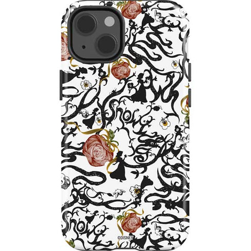 Disney Snow White Roses and Character Silhouette iPhone 15 Impact Case
