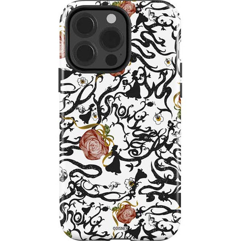 Disney Snow White Roses and Character Silhouette iPhone 14 Pro Impact Case