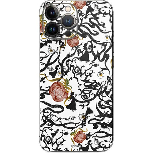 Disney Snow White Roses and Character Silhouette iPhone 14 Pro Max Skin