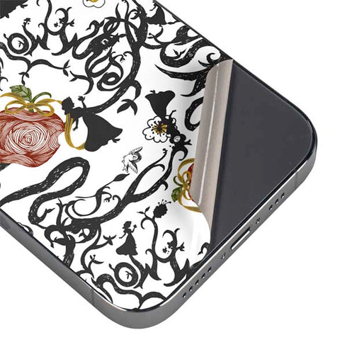 Disney Snow White Roses and Character Silhouette iPhone 14 Pro Max Skin