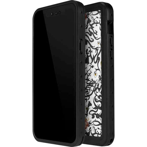 Disney Snow White Roses and Character Silhouette iPhone 14 Pro Waterproof Case