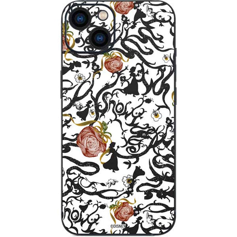 Disney Snow White Roses and Character Silhouette iPhone 14 Skin
